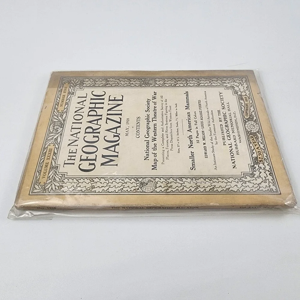 National Geographic Magazine May 1918‎ No  Insert